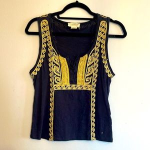 Denim and Supply Ralph Lauren Tank w/gold embroidered detail